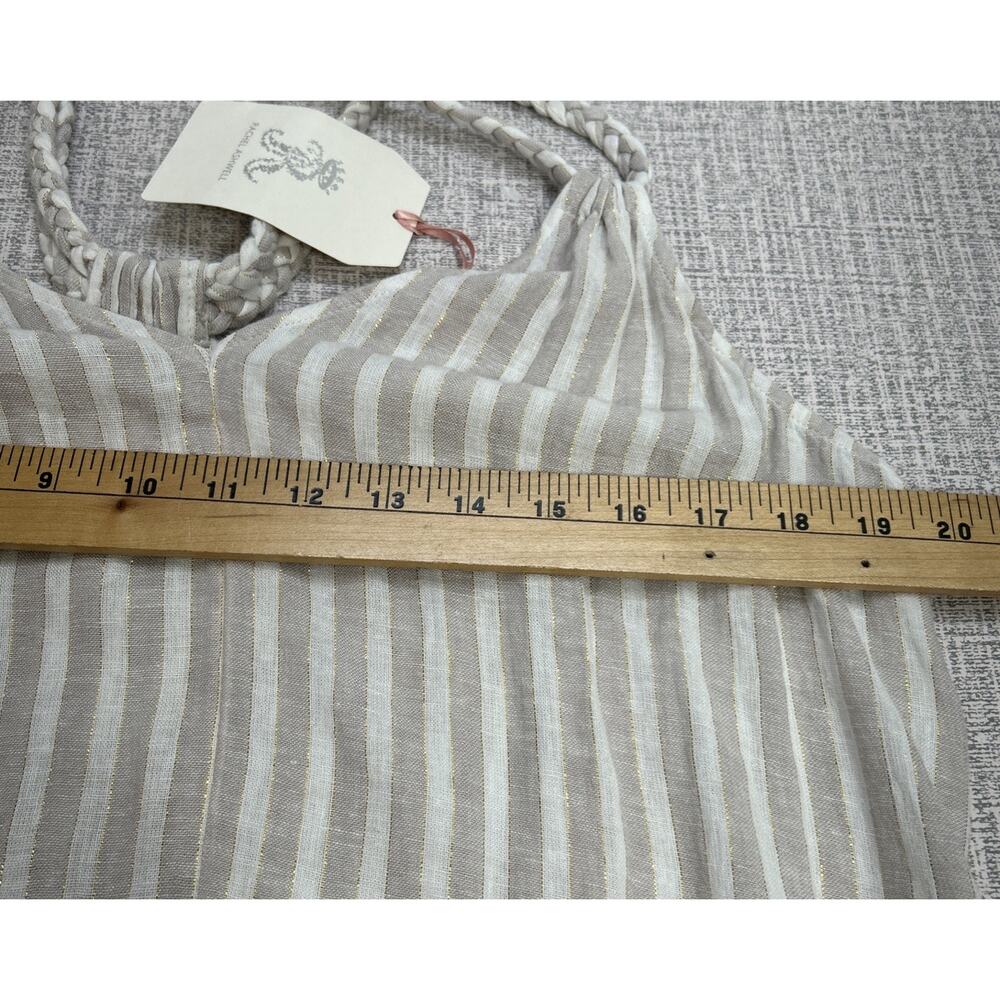 Rachel Ashwell Women S Sundress Coverup Linen Blend Braided Beachy Coastal Maxi - Picture 8 of 10